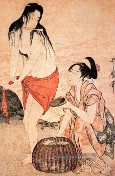  ukiyo - Mädchen Perlentaucher Kitagawa Utamaro Ukiyo e Bijin ga